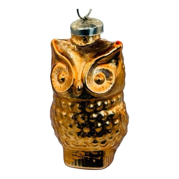 Owls Two’s Company Vintage Metallic Naturally Distressed Christmas Ornaments 4” - Picture 5 of 7